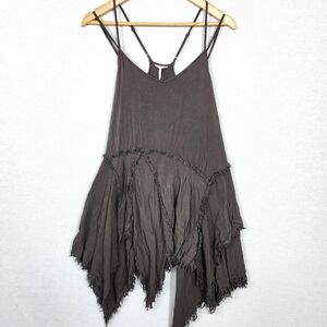Free People Tattered Up Sleeveless Asymmetrical Slip Dreas
